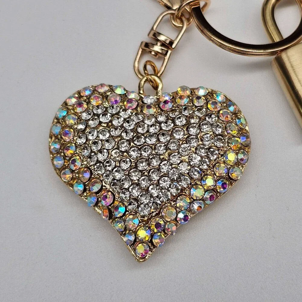Louis Vuitton Gold Padlock 🔒 Key Set Authentic LV w/ Unbranded Heart Keychain